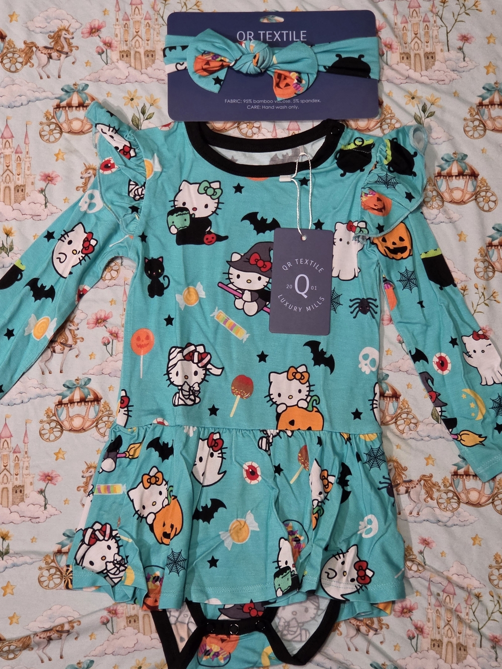 Hello Kitty Halloween Ruffle Dress with Headband